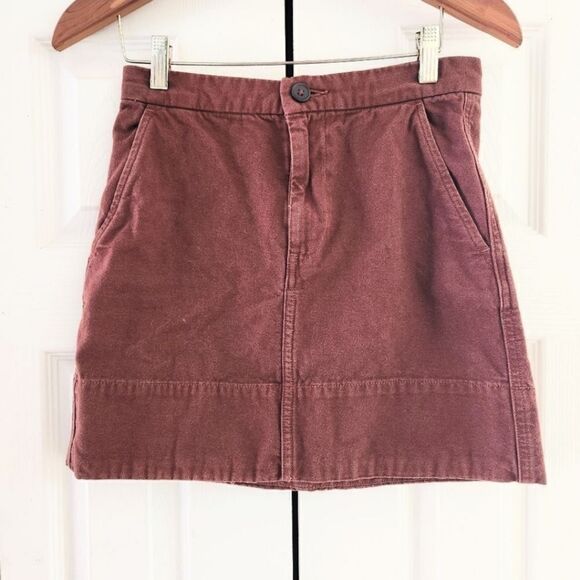 Everlane A Line Miniskirt Zip Fly & Button Closure US Size 00 - Picture 1 of 3